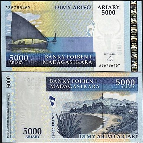 5000 Ariary Madagaskar 2006