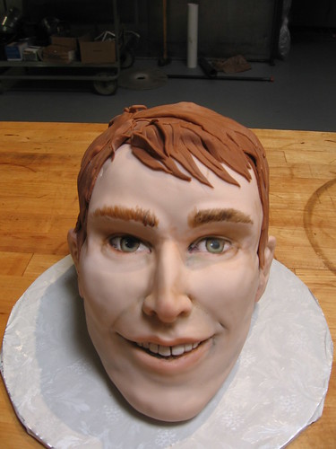 Groom's Head Cake by Karen Portaleo/ Highland Bakery.