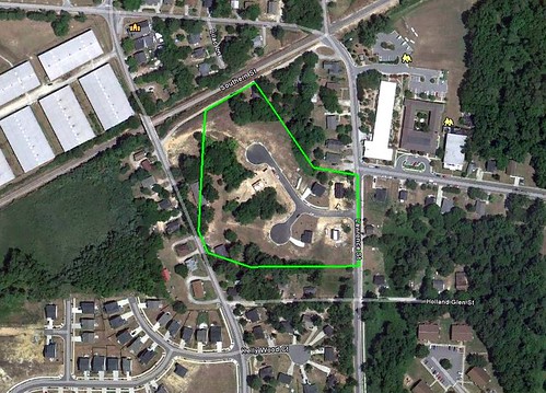 site of Builders of Hope project in Fuquay-Varina, NC (via Google Earth)