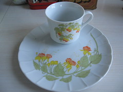 P is For Pretty Teacup and Saucer