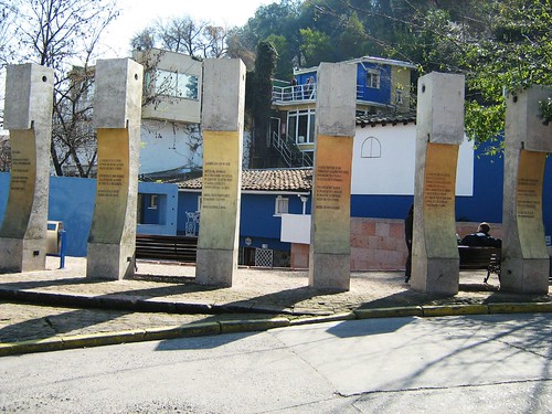 Stone Pillars outside La Chascona