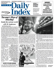 Tacomic Book on Front Page of Tacoma Daily Index 