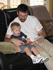 Link and Daddy reading a book