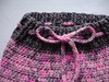 "Pink Licorice" Crocheted Wool Longies (large)