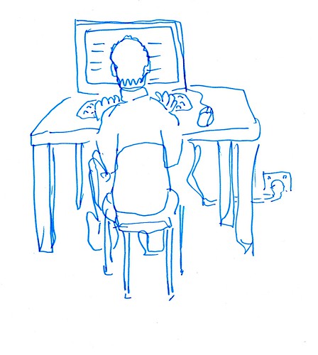 lucas at his computer
