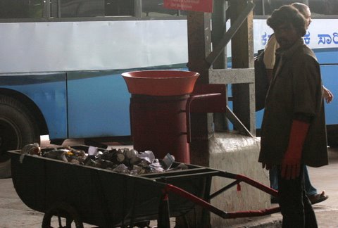 Majestic Bus Stand cleaning up