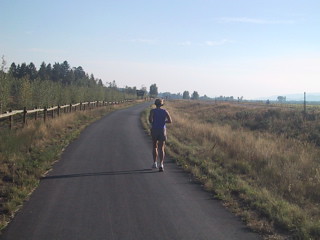 Passing a Runner near Teton Village