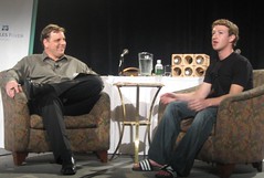 Mike & Zuck @ TechCrunch40 (Sept 2007)