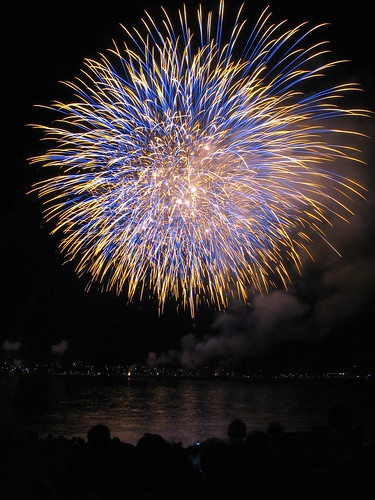 Fireworks over water,
titled Celebration of Light