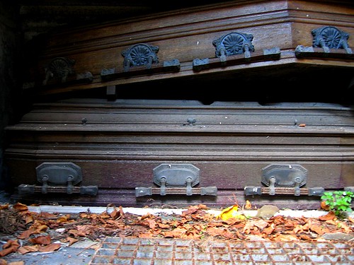 Coffins at La Recoleta Cemetery in Buenos Aires, Argentina.