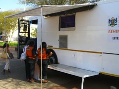 mobile library bus - canopy