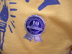 The ribbons we got for completing the walk