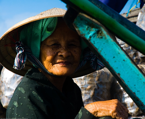 Old woman at Phong Dien, in Vietnam's Mekong Delta