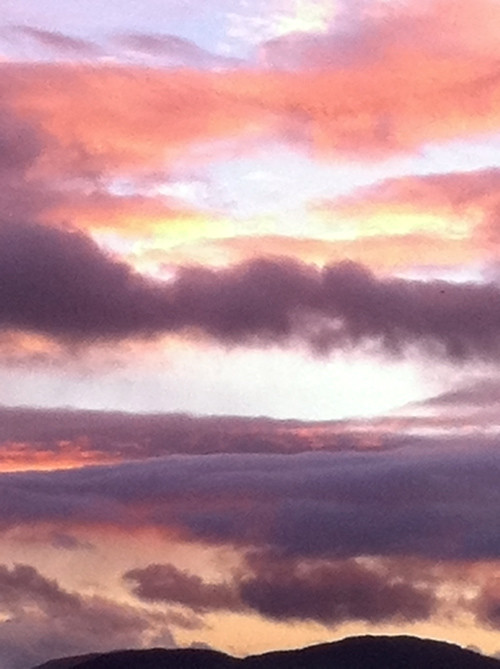 photo of sunset via iPhone, Kasaan, Alaska