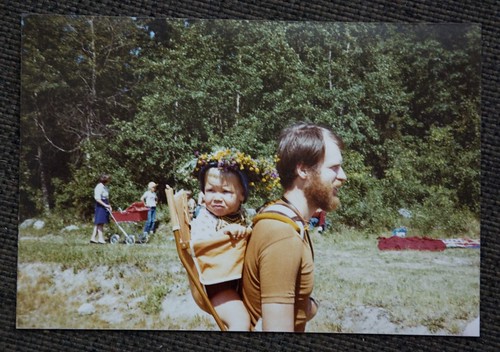 Jag och pappa på midsommar 1978