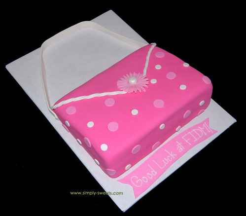 hot pink purse cake