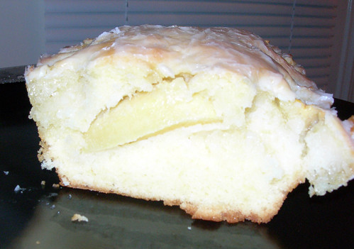 Apple cake side view