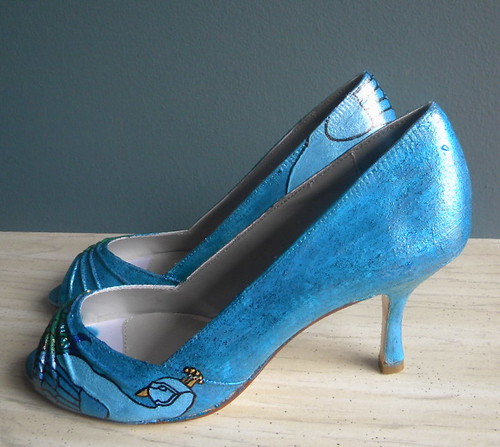 ONLY PAINT Bridal Shoes peacock teal STARRY NIGHT only paint no dye