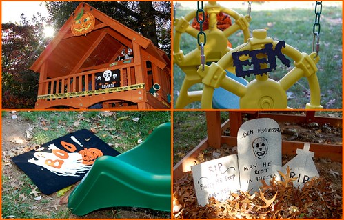 Turning the playset into a haunted house