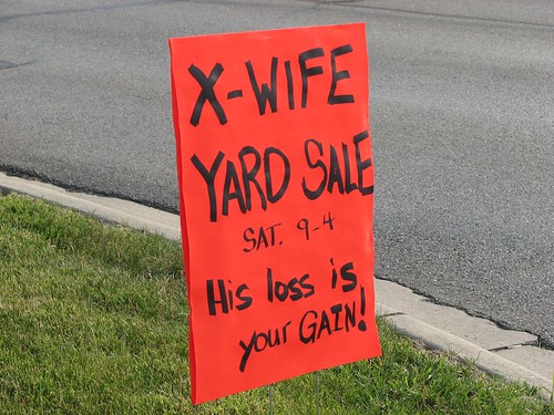 X-Wife Yard Sale Sign 