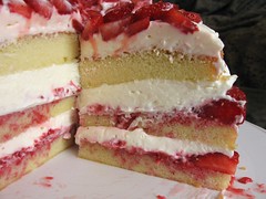 Strawberry Cream Cake - Slice