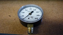 2-1/2" United Brass Works Randleman Gauge Clock 0-160 psi P/N: 974 2 1/2 0 160
