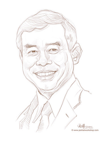 digital portrait illustration of Kwek Siew Jin - sketch small