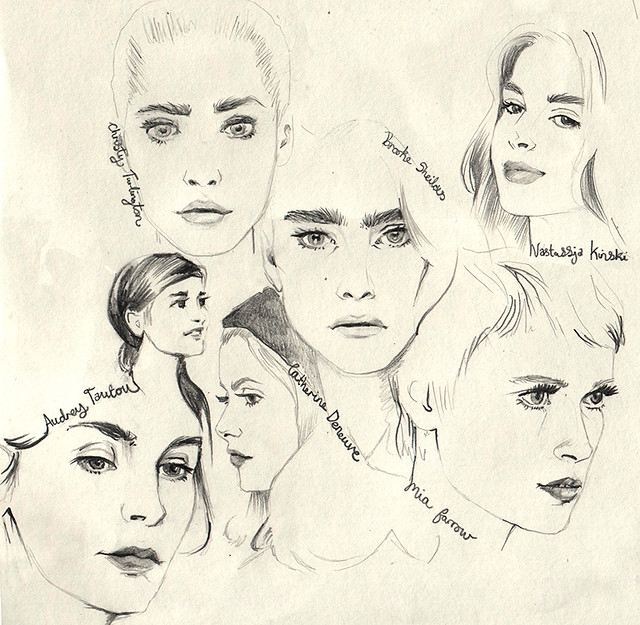 six beautiful faces by Ellie Noble