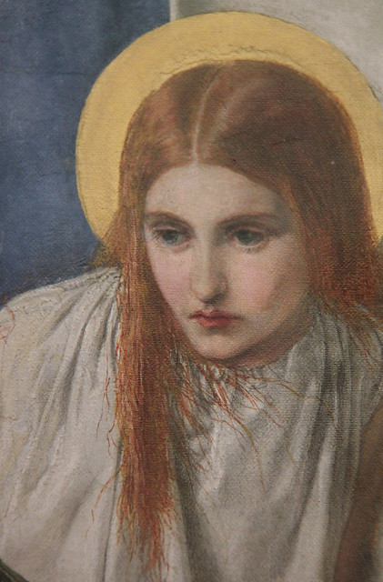 Part of Ecce Ancilla Domini! (The Annunciation), Dante Gabriel Rossetti, 1849-50