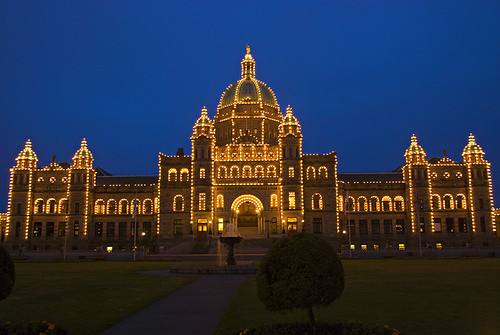 Night Vision: Parliament Buildings in Victoria