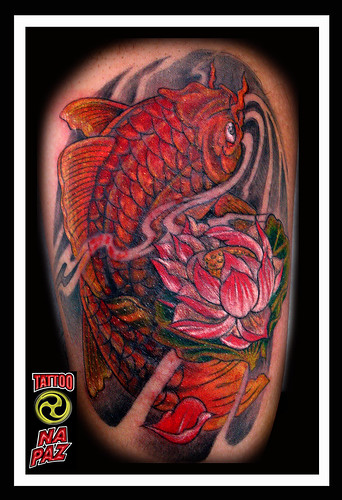 Tatuagem de carpa oriental koi tattoo by pablodellic