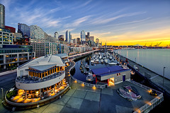 Seattle Waterfront at Twilight