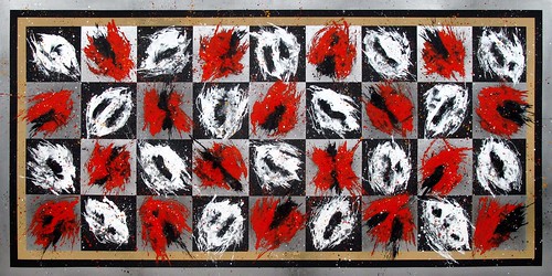 38 Posible racionalidad. Serie Memoria Abstracta. 2010. Óleo y aluminio sobre lienzo. 250 x 500 c