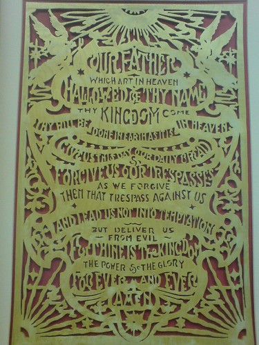 The Lord's Prayer (in wood)