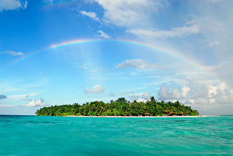 Maldives island pictures rainbow