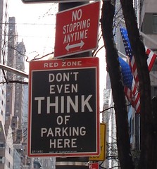Don't even think of parking here