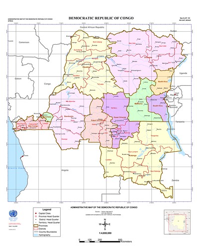 Administrative map of DRCongo