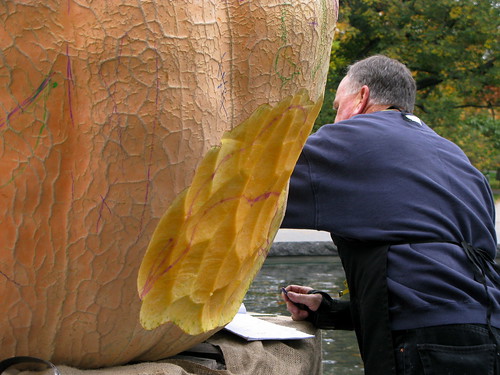 The Giant Pumpkin Carving Begins!