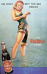 Women Fishing Michigan Vintage Red Rock Cola Ad