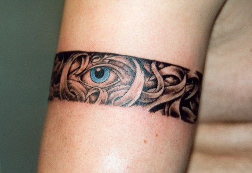 tattoos armbands. grey-eye armband Tattoo