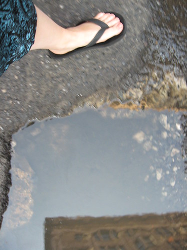 my foot and a puddle