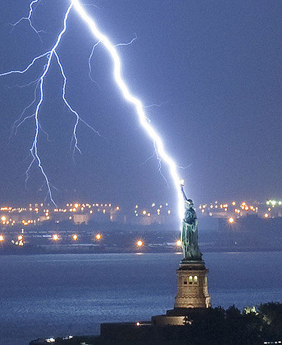 Lightning Statue of Liberty