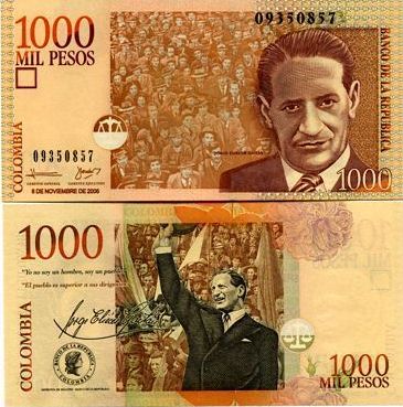 1000 Pesos Colombia 2006