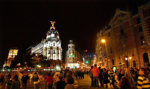 Recorrer de noche la ciudad de Madrid