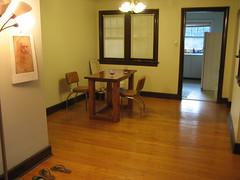 dining room in my sister's apartment