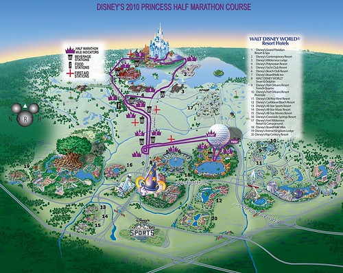 Begun in 2009, the race starts in Epcot, proceeds through the Magic Kingdom,