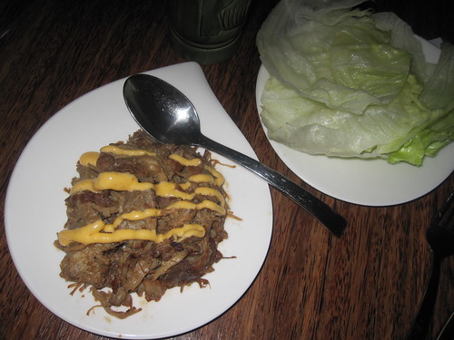 coca-cola pulled pork in lettuce cups at Tonga Room