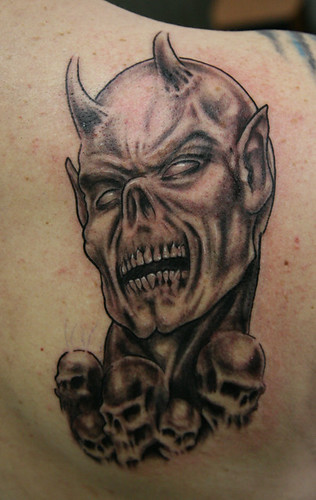 Demon Head Tattoo Tattooed at The