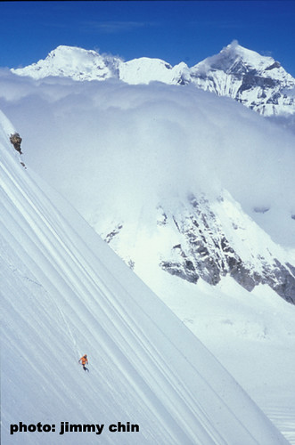 Stephen Koch rides good snow on Mount Everest