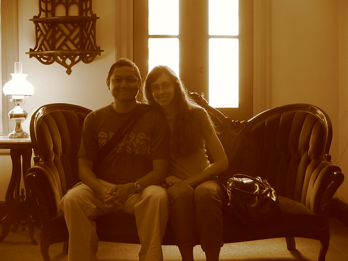 Sepia Couple in Sitting Room